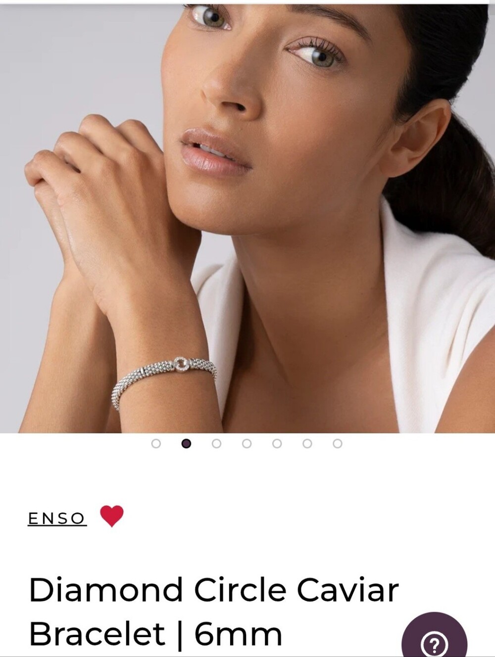LAGOS Enso Diamond Circle Caviar Bracelet in Sterling Silver - Picture 2 of 9